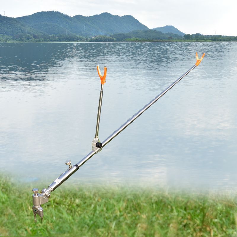 Fishing Rod Telescopic - Stalowy, teleskopowy uchwyt na wędkę, regulowany,