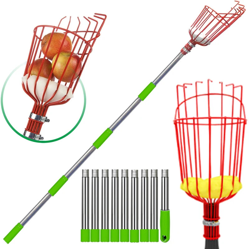 Fishing Rod Telescopic - Teleskopowy łapacz owoców ze stali nierdzewnej