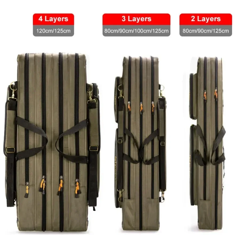 Fishing Rod Case - 1A*2/3 warstwa 80/90/100/120CM Torba wędkarska Plecak