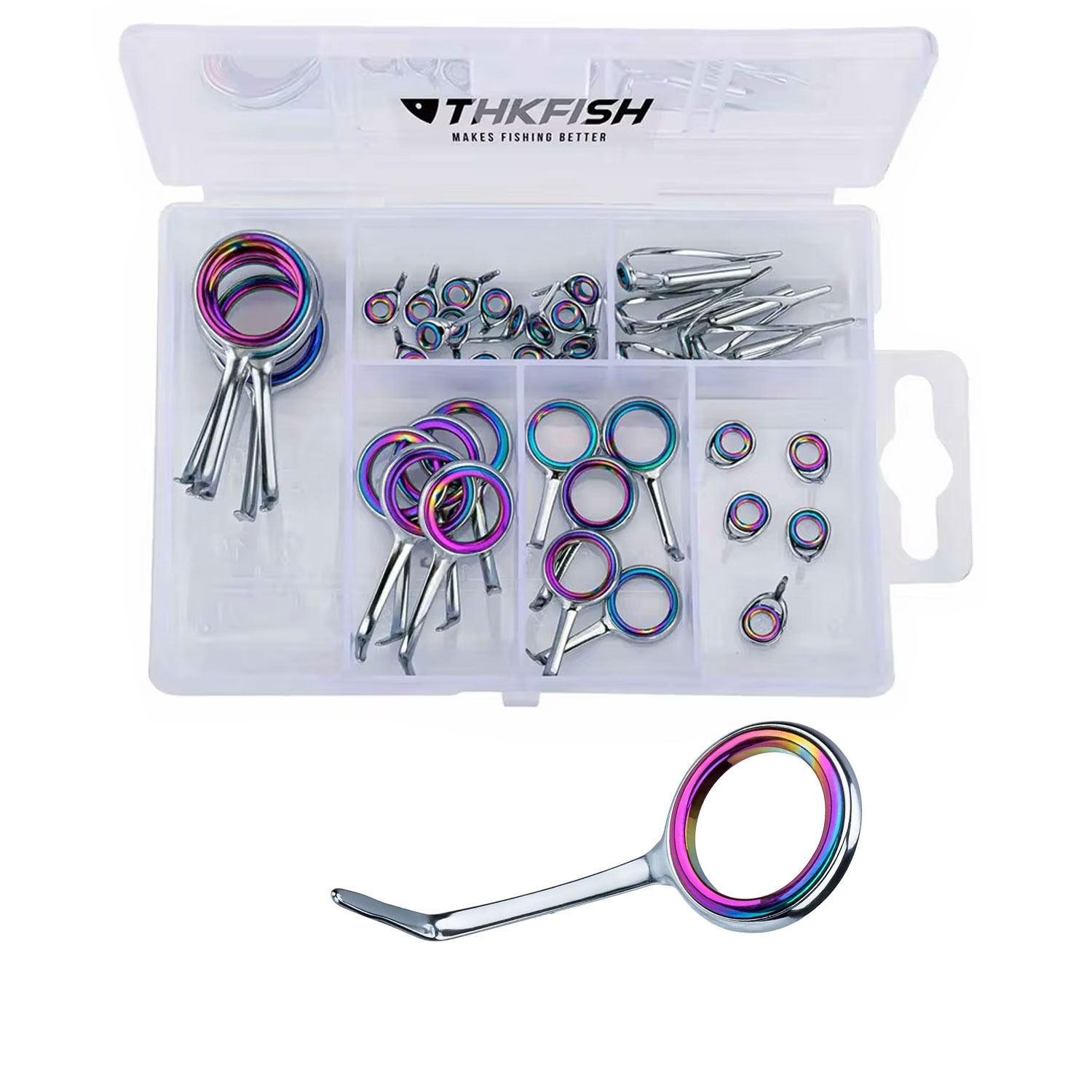40szt Kolorowe prowadnice wędk – Fishing Rod Repair Kit recenzja i cena