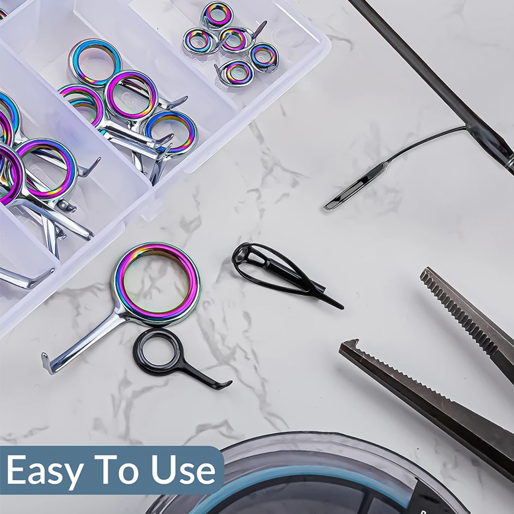 40szt Kolorowe prowadnice wędk – Fishing Rod Repair Kit recenzja i cena